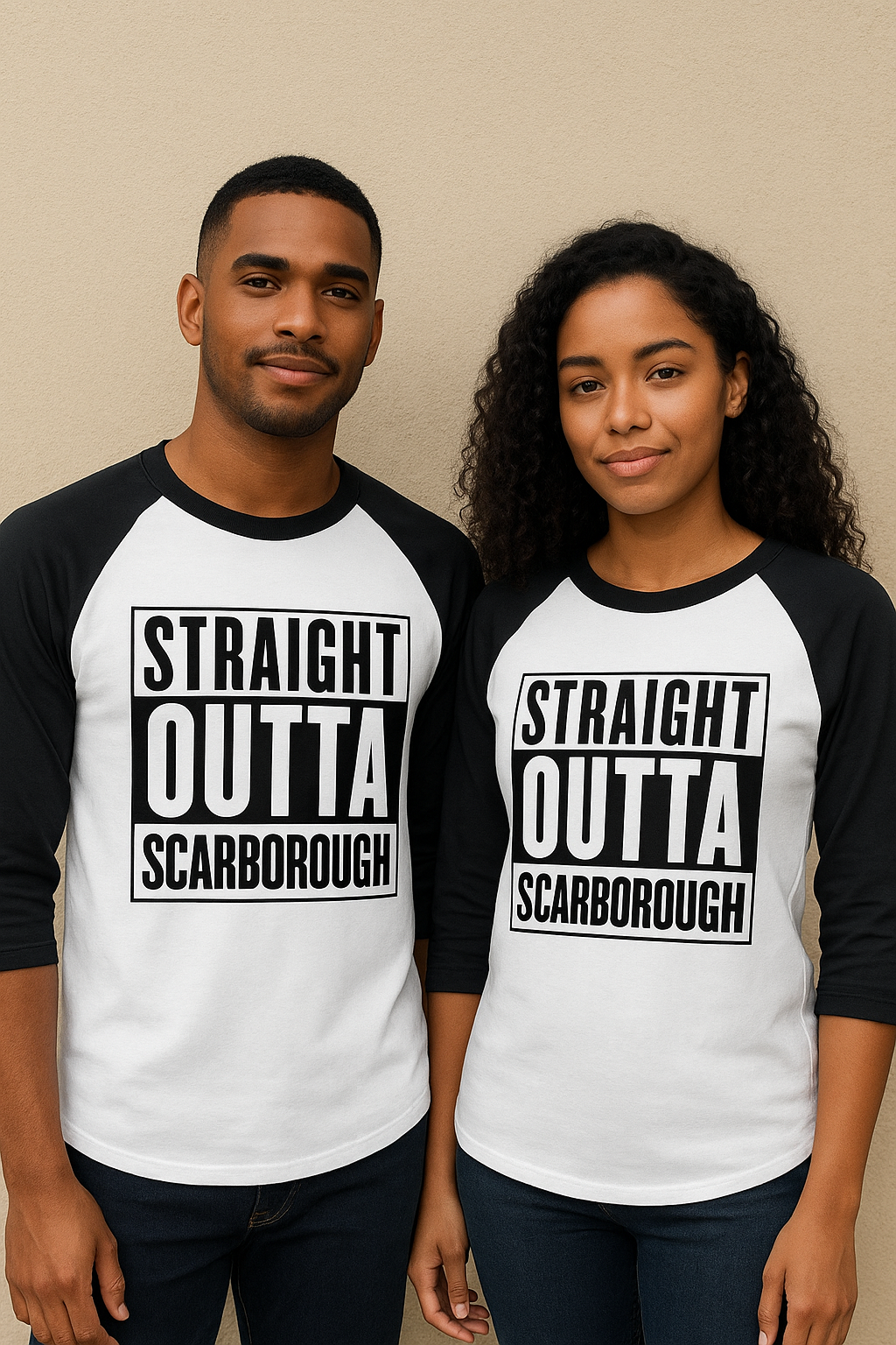 Straight Outta Scarborough Baseball Tee