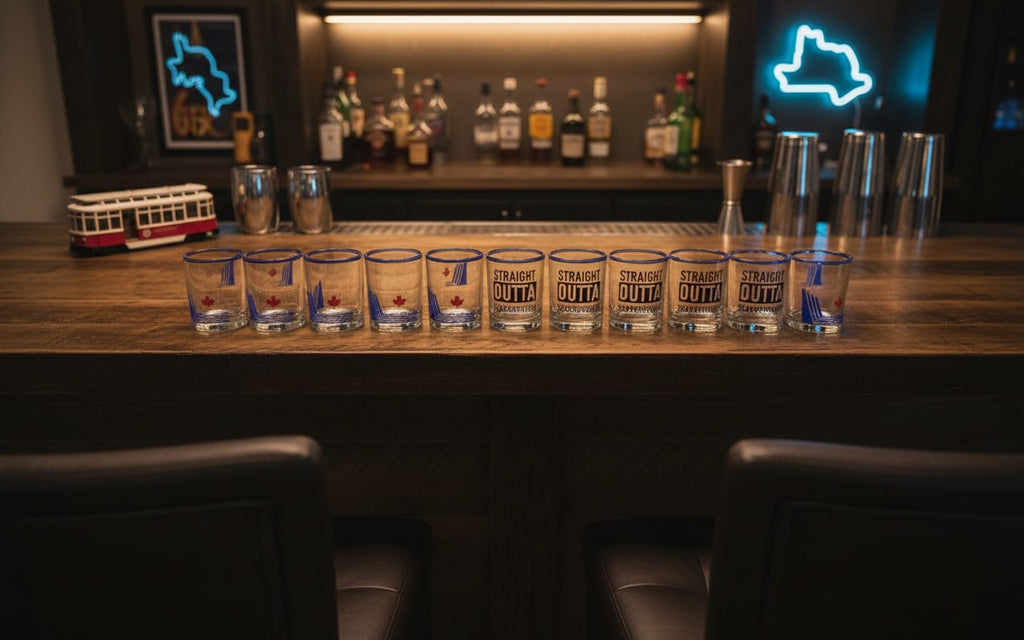 straight outta scarborough and scarborough flag drinking cups